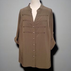 Kathy Che - 18/20 Stretch Olive Blouse